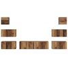 vidaXL Tv-meubelset Wandgemonteerd 8 pcs Oud Hout Bewerkt hout