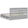 vidaXL Bedframe Grijs Sonoma 180 x 200 cm Massief grenenhout