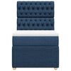 vidaXL Boxspring met matras stof blauw 80x200 cm