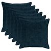 vidaXL Kussensloop 6 st HOUTEN Marineblauw 80 x 80 cm Nep Konijnenbont