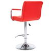 vidaXL Barstoelen 2 st kunstleer rood