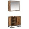vidaXL Badkamermeubelset met plank 2 pcs Oud Hout Bewerkt hout