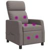 vidaXL Massage Recliner Taupe Stof