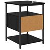 vidaXL Nachtkastje met lade Zwart Eiken 40 x 42 x 56 cm Bewerkt hout