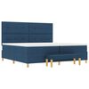 vidaXL Boxspring bed met matras met hoofdeinde Blauw 200 x 200 cm Stof