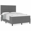 vidaXL Boxspring bed Lichtgrijs en wit. 193 x 144 x 128 cm