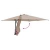 vidaXL Tuinparasol Taupe 248,5 x 247,5 x 160 cm Polyester en staal