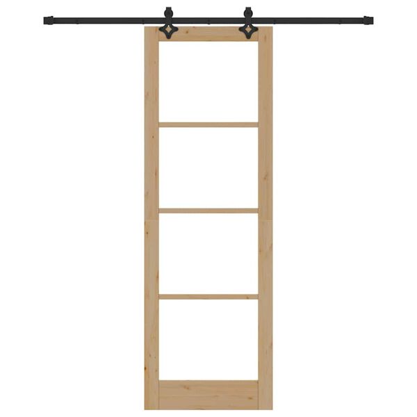 vidaXL Schuifdeur ORKDAL Natuurlijk en Zwart 78 x 232 cm