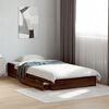 vidaXL Bedframe met lades bewerkt hout bruin eikenkleurig 90x190 cm
