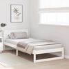 vidaXL Bedframe met hoofdeinde Wit 100 x 200 cm Massief grenenhout