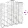 vidaXL Schanskorven 11 st gewelfd 200x50x180/200 cm ijzer