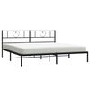 vidaXL Bedframe met hoofdbord metaal zwart 200x200 cm
