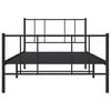 vidaXL Bedframe met hoofd- en voeteneinde metaal zwart 80x200 cm