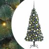 vidaXL Kunstkerstboom met verlichting en ballen set Groen 180 cm PET