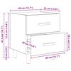 vidaXL Bed kast met lade Oudhout 40 x 35 x 47.5cm Bewerkt hout