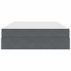 vidaXL Opbergbed met matras Donkergrijs 140 x 200 cm Fluweel