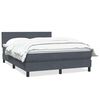vidaXL Boxspring met matras fluweel donkergrijs 160x210 cm