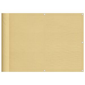 vidaXL Balkonscherm 75x800 cm 100% oxford polyester zandkleurig