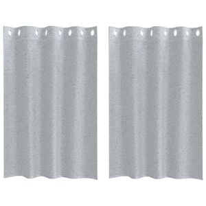 vidaXL Voile Gordijn 2 st Donkergrijs 140 x 140 cm Polyester