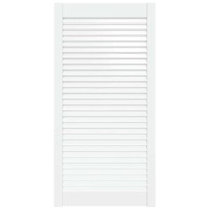 vidaXL Kastdeur met lamellen 99,3x49,4 cm massief grenenhout wit
