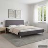 vidaXL Bedframe zonder matras stof 135x190 cm grijs