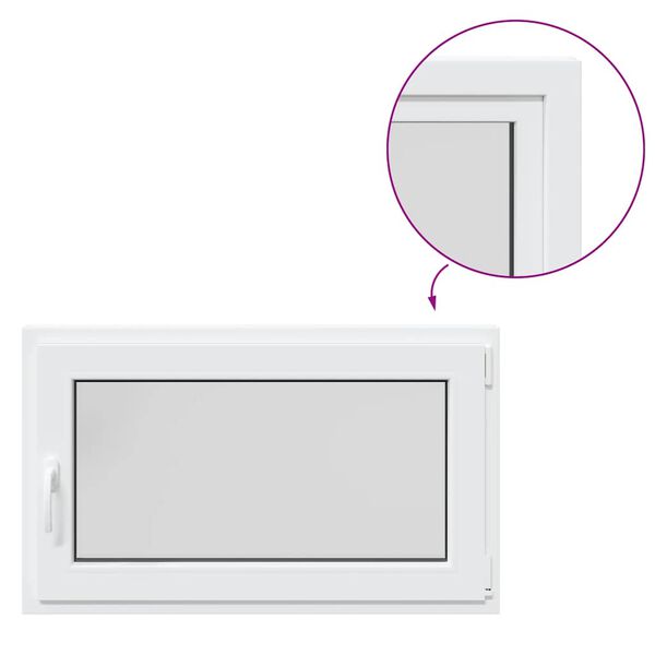 vidaXL Kelderraam "RISOR" 100x60 cm draai-kiep DIN rechts wit