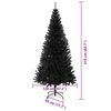 vidaXL Kerstboom met 300 LED met standaard Zwart 210 cm PVC