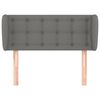 vidaXL Hoofdbord met randen 103x23x78/88 cm stof donkergrijs