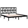 vidaXL Bedframe massief grenenhout zwart 180x200 cm