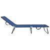 vidaXL Opvouwbare zonnebed 2-persoon 2 pcs Blauw 56 x 189 x 87cm Stof