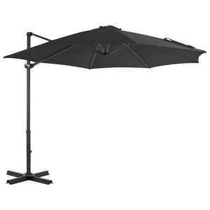 vidaXL Parasol met draagbare voet antracietkleurig