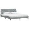 vidaXL Bed met matras stof lichtgrijs 180x200 cm