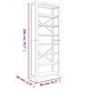 vidaXL Boekenkast met 7 schappen 80x30x200 cm massief acaciahout