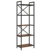 vidaXL Boekenkast Gerookt eiken 56 x 34 x 171 cm Bewerkt hout