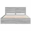 vidaXL Bedframe Grijs Sonoma 200 x 200 cm Massief grenenhout