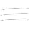 vidaXL geschikt voor vlak tarpaulin beugel 3 pcs Zilver 130-210 cm