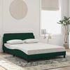 vidaXL Bed met matras "Dover" fluweel donkergroen 140x190 cm