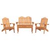 vidaXL 4-delige Loungeset Adirondack massief acaciahout