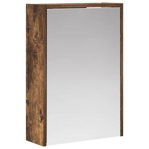 vidaXL Badkamer spiegelkast met plank Gerookt eiken 43 x 16 x 62.5 cm