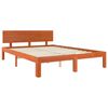 vidaXL Bedframe Wasbruin 135 x 190 cm Massief grenenhout