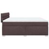 vidaXL Boxspring met matras stof donkerbruin 180x200 cm