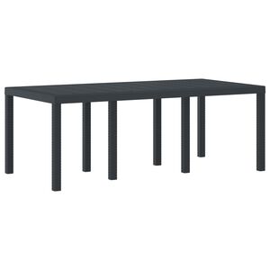 vidaXL Tuinstafel Antraciet 200 x 100 x 73 cm poly rattan
