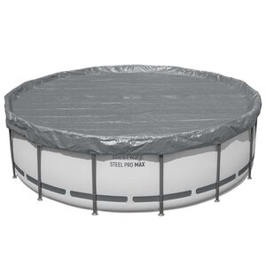 Bestway Zwembadcover &Oslash;4,27 m Rond Polyester Grijs