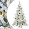 vidaXL Kunstmatige Inklapbare Kerstboom Wit 210 cm PVC en staal