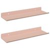 vidaXL Drijvende plank Wandgemonteerd 2 pcs Roze 30 x 9 x 2,5 cm Staal