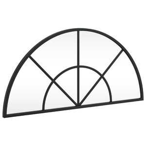 vidaXL Wandspiegel boog 60x30 cm ijzer zwart