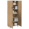 vidaXL Hoge kast 2 pcs Artisan Eiken Geengineerd Hout en Glas