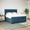 vidaXL Boxspring met matras fluweel blauw 180x200 cm