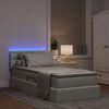 vidaXL Opbergbed met LED met matras Lichtgrijs 90 x 190 cm Fluweel