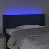 vidaXL Hoofdbord LED 93x16x78/88 cm stof blauw